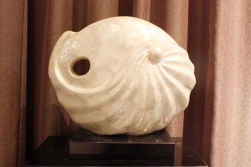 贴贝壳海螺树脂雕塑 酒店软装配饰 定制贴贝壳树脂工艺品